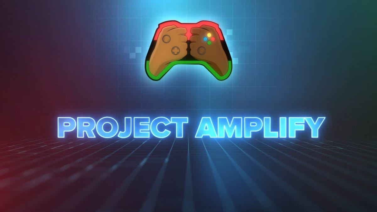 An Xbox controller consisting of two Black hands representing the Xbox Project Amplify initiative