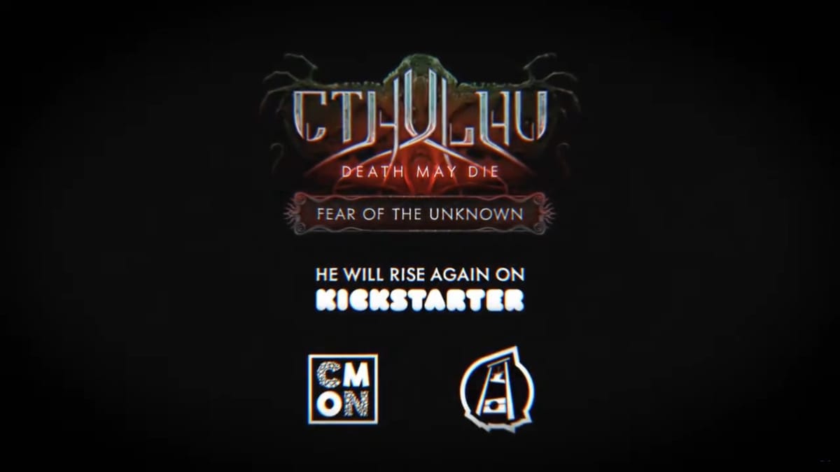 The official logo for Cthulhu: Death May Die Fear of the Unknown