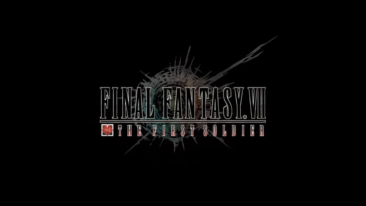The logo for Final Fantasy VII The First Soldier against a black background