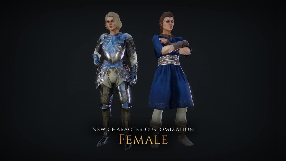 Mordhau update header showing off the new female characters