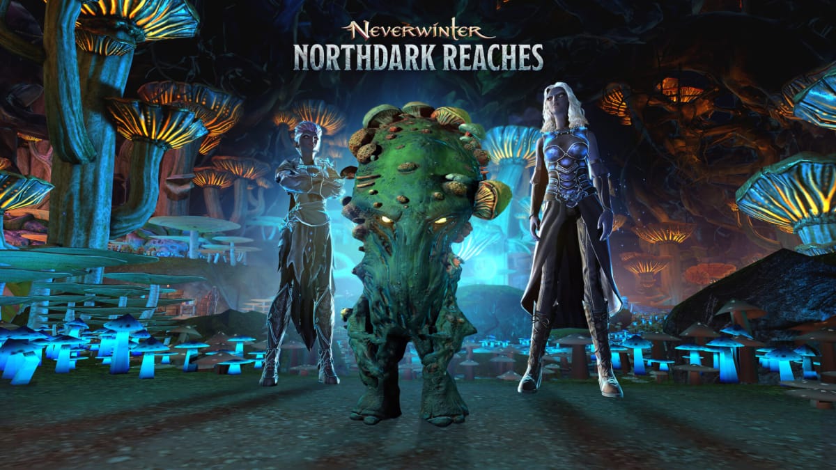 Rumpadump, Saribel Xorlarrin Do'Urden, and Minolin Fey in the new Neverwinter module Northdark Reaches