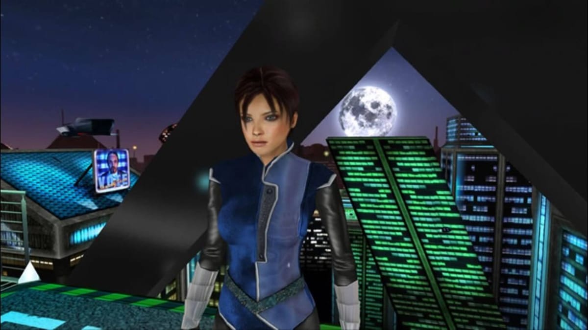 Perfect Dark PC screenshot showing off the main character.