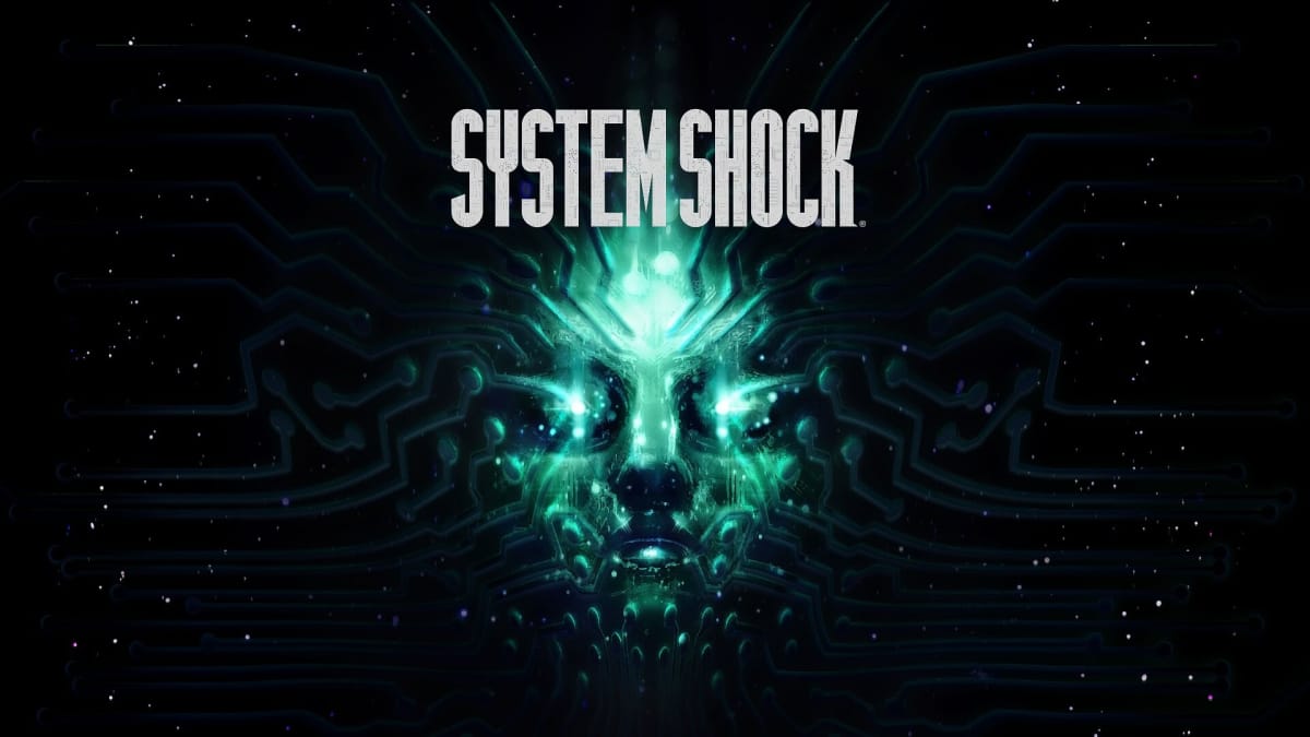 The System Shock remake logo showing SHODAN in all her glory.