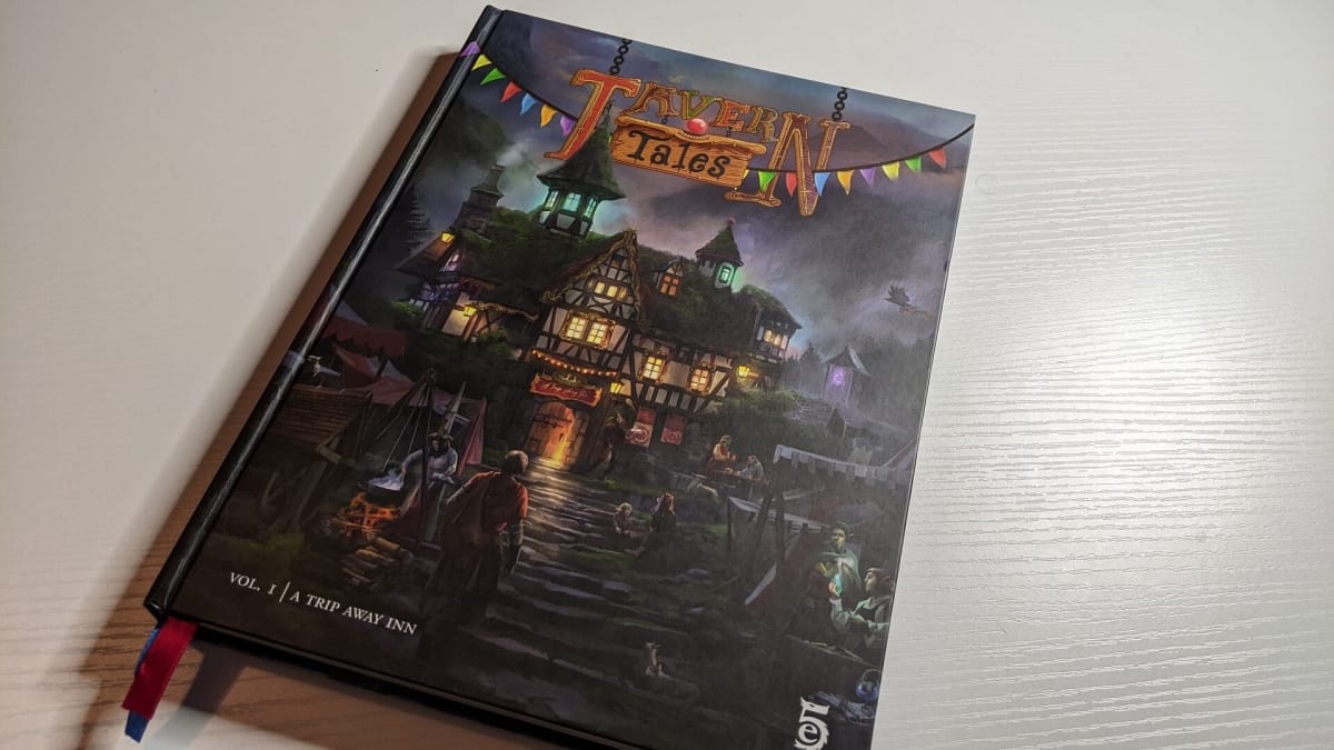 The front cover of Tavern Tales, a D&D 5e supplement