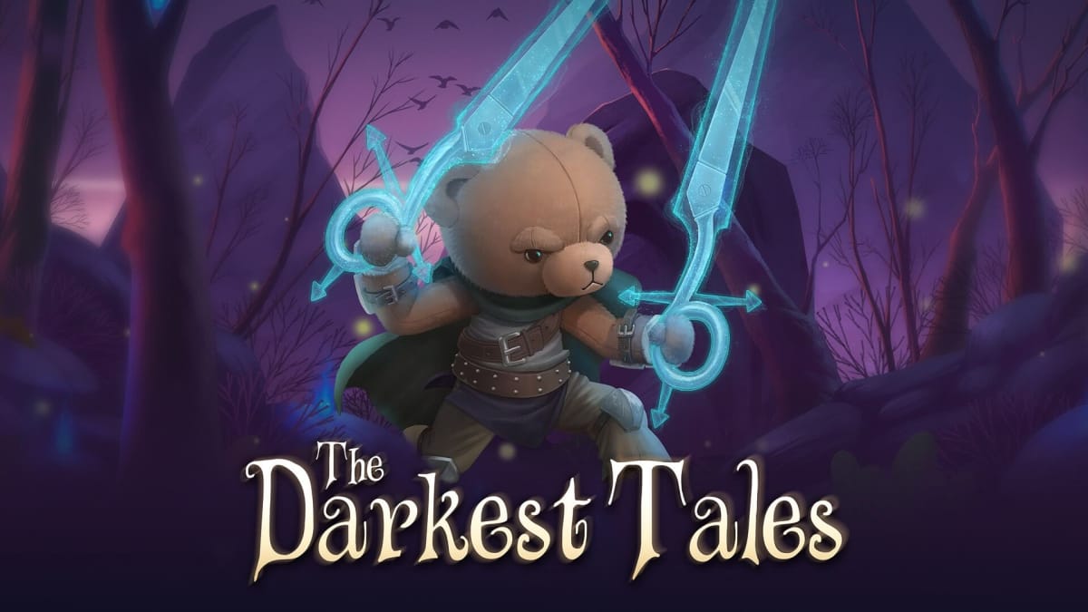 The Darkest Tales key art shows off its main character wielding two weapons.