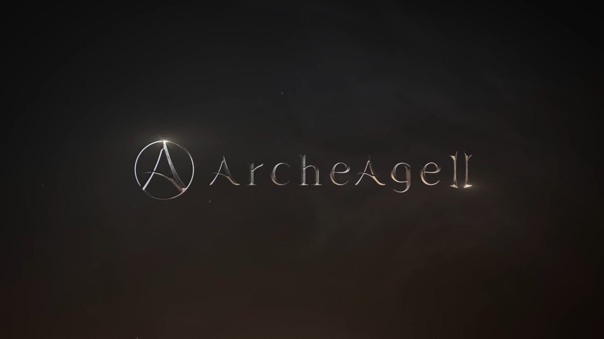 The ArcheAge 2 logo on a dark brown screen.