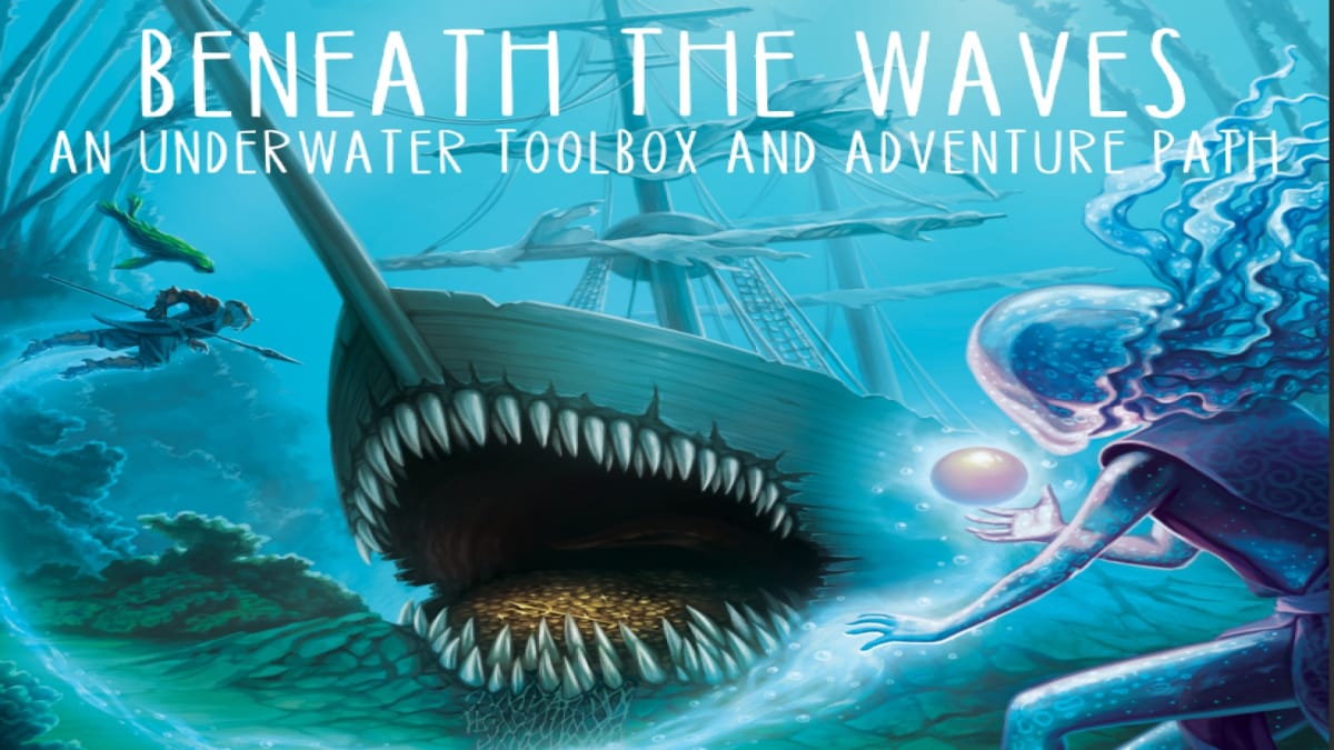 The cover of Beneath The Waves, featuring a Ship Mimic.