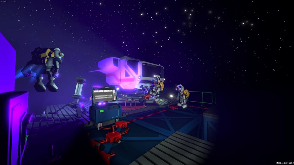The Stationeers farming update image, where we see the player drifting through space and cultivating crops 