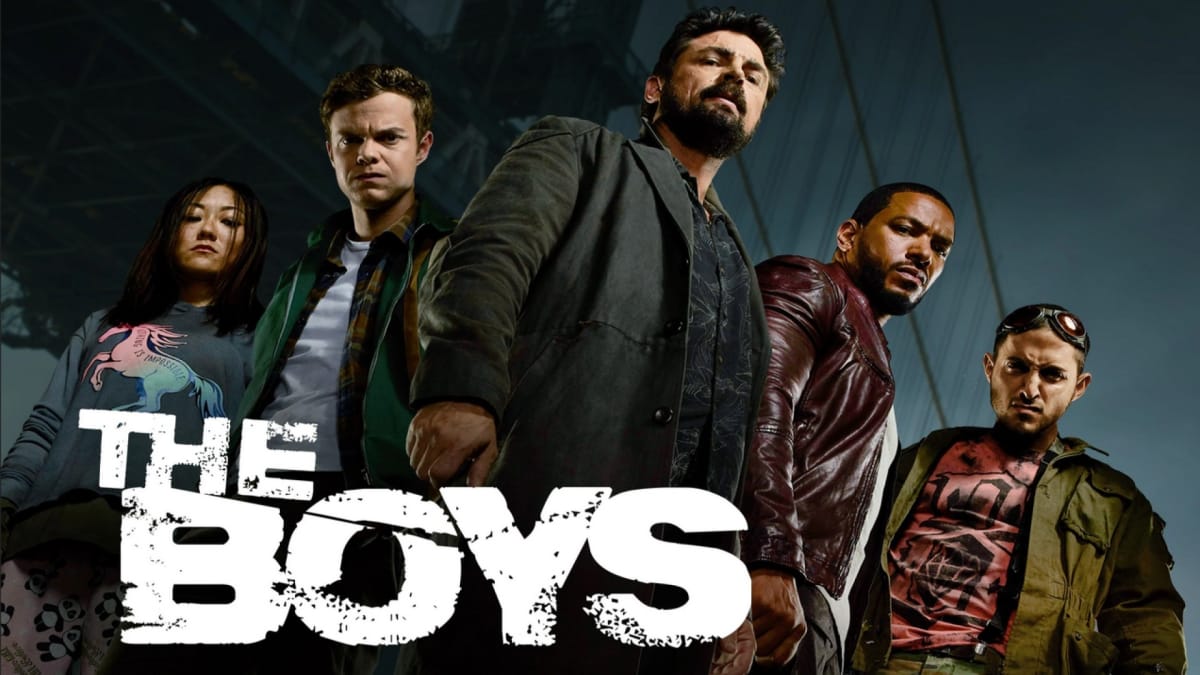 A promotional title for the Amazon Prime series The Boys