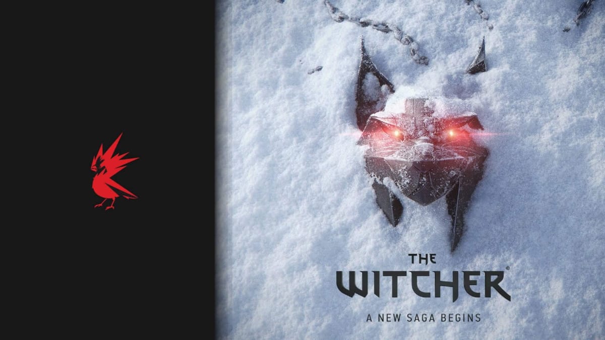 Witcher Trilogy Game Director screenshot showing The Witcher Saga and CD Projekt Red Logo