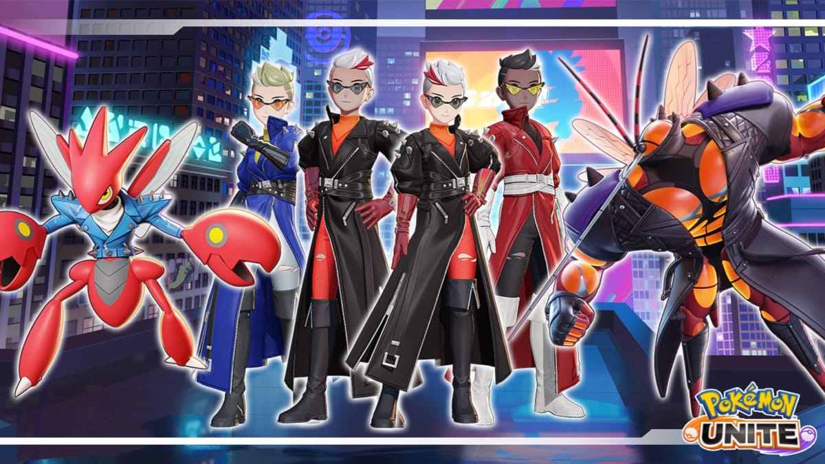 Pokemon Unite header showing the red team that's coming to the game.