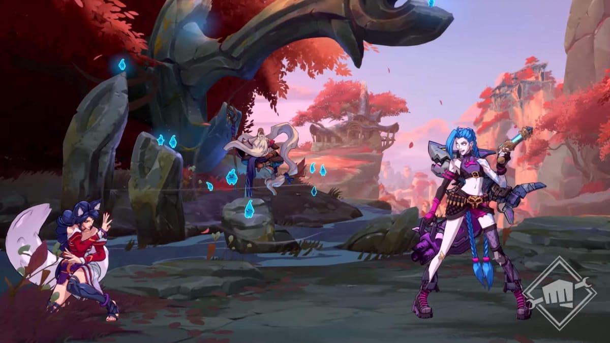 Jinx and Ahri facing off against each other in Project L