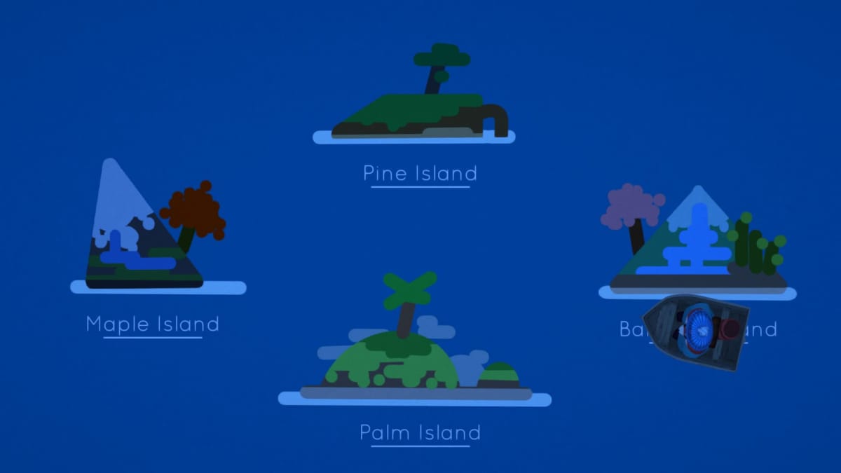 Screenshot from Aka of the different islands to visit on the boat, Aka Islands Guide | Locations & Points of Interest 