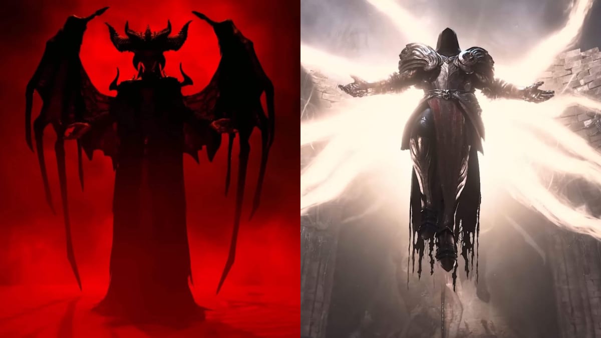 Lilith and Inarius in the Diablo IV release date trailer, which Blizzard has released more info about