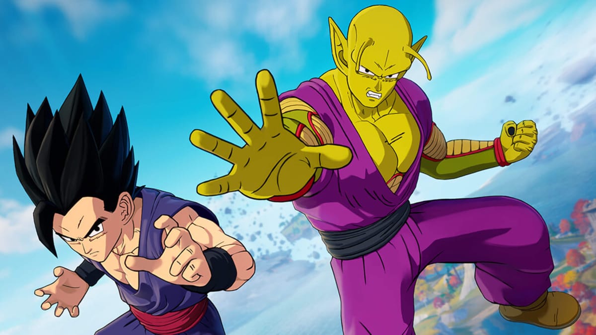 Gohan and Piccolo in the Fortnite v23.30 Dragon Ball collab
