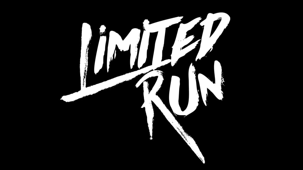 A white Limited Run logo against a black background