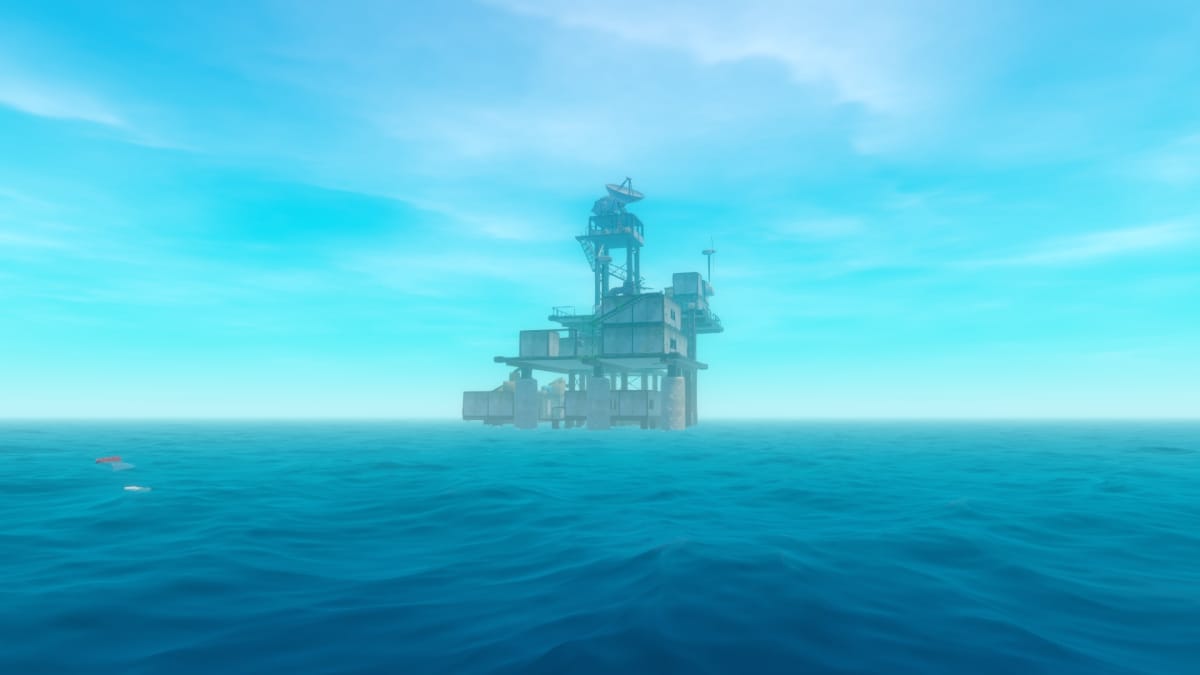 View of The Radio Tower In Raft As You Approach