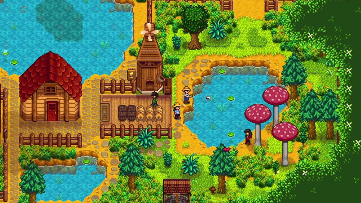 Player fishing in Stardew Valley
