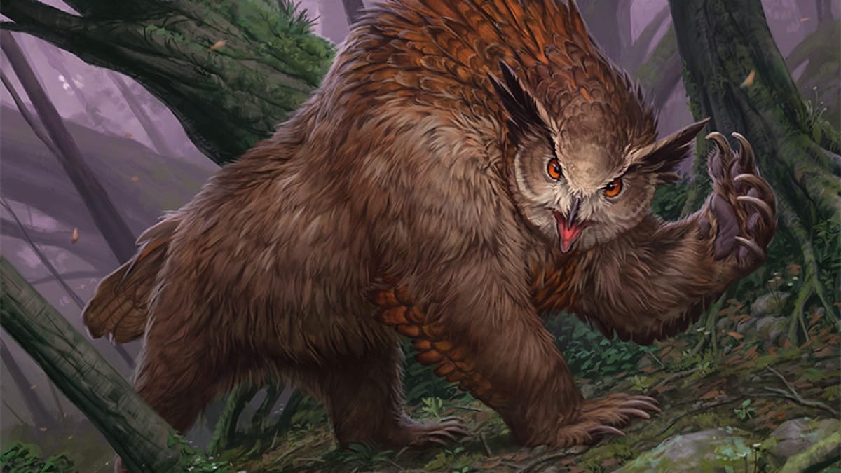 Official artwork of the Owlbear from D&D