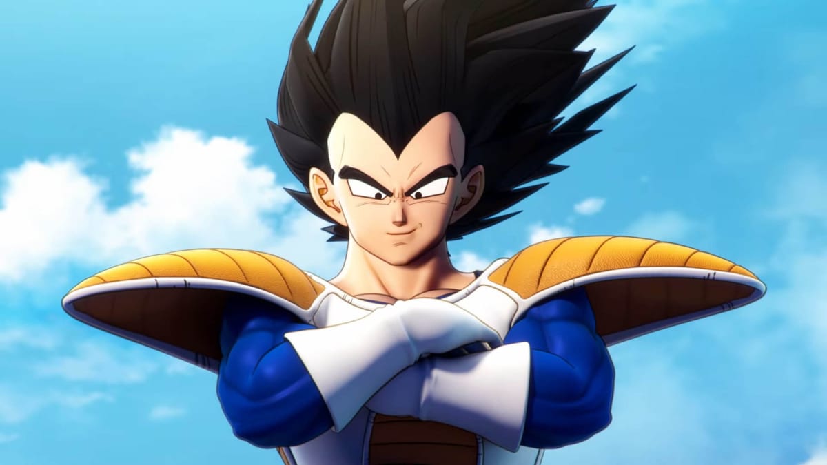 Vegeta folding his arms and looking cocky in anticipation of Dragon Ball: The Breakers Season 2