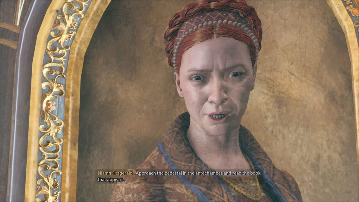 Niemh Fitzgerald portrait in Hogwarts Legacy