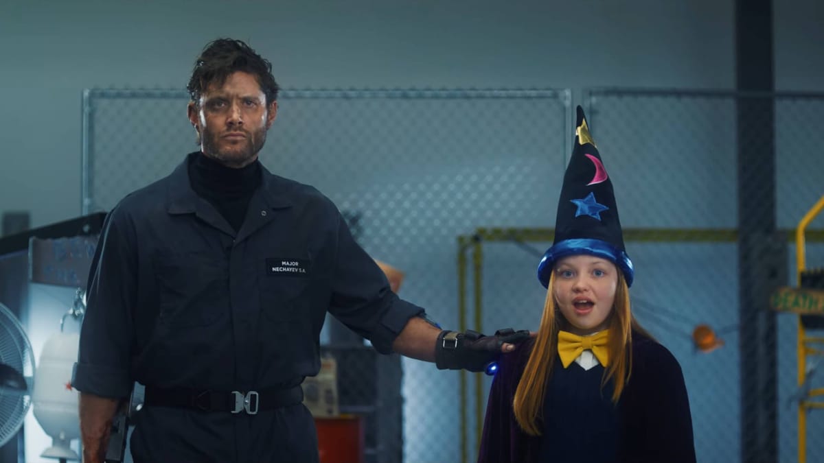 Jensen Ackles and a young witch girl in the new Atomic Heart trailer