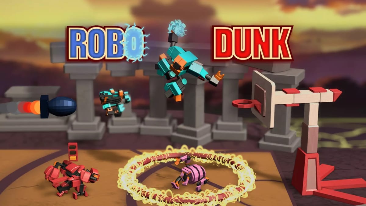 Robots fight for the rim in RoboDunk