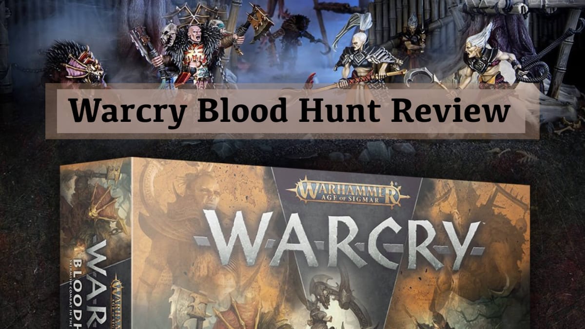 An image of the new Warcry Blood Hunt box and some models