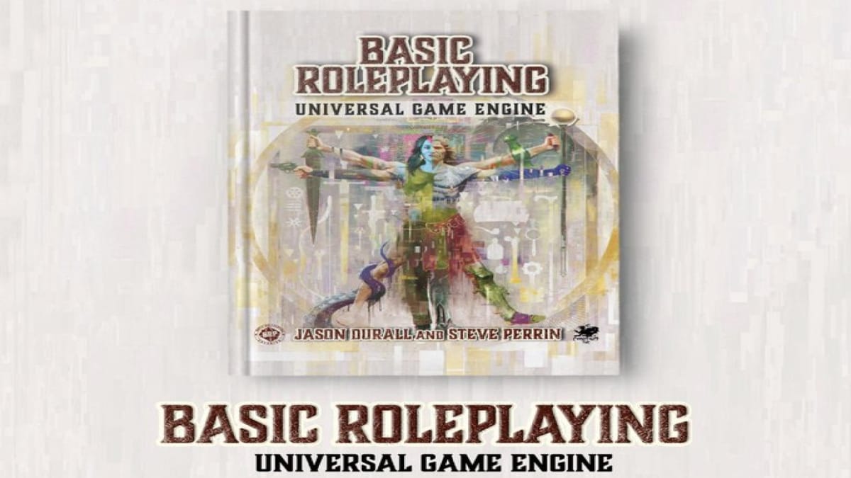 Promotional artwork of the new Basic RPG system rulebook