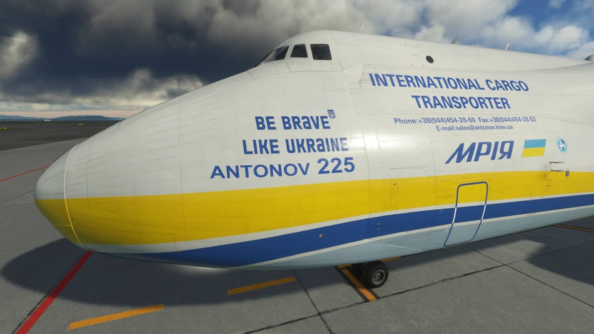 Be Brave Like Ukraine Antonov an-225 Microsoft Flight Simulator