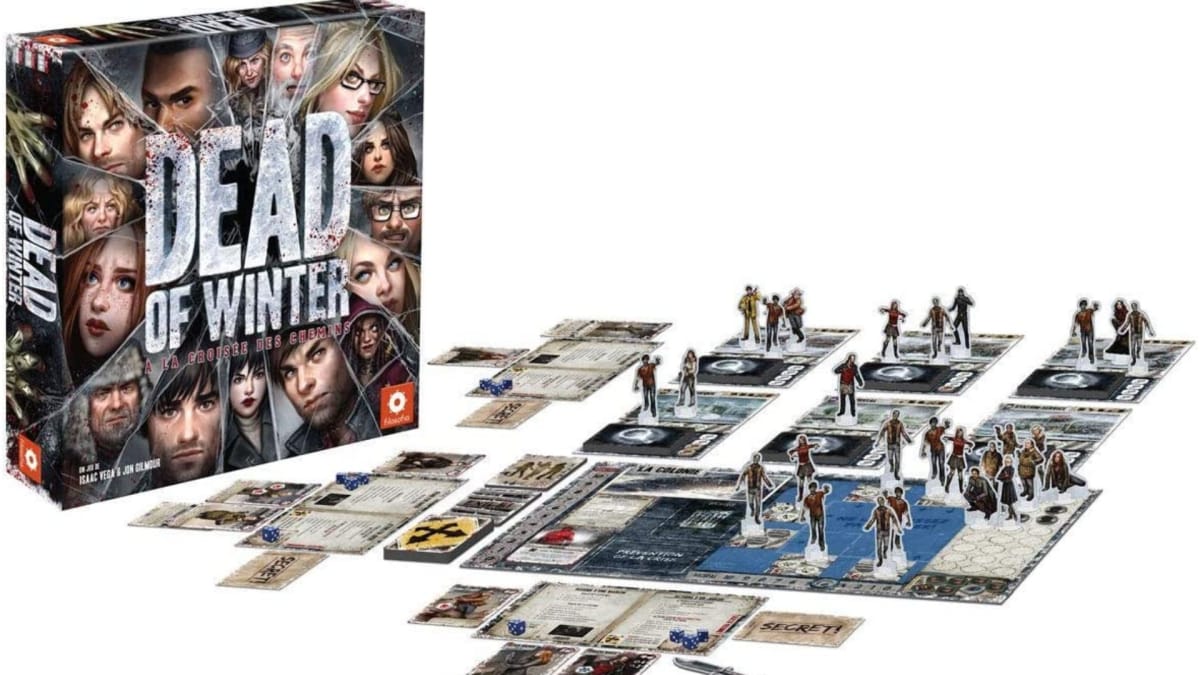 Dead of Winter Cover Art and Box Contents on White Void