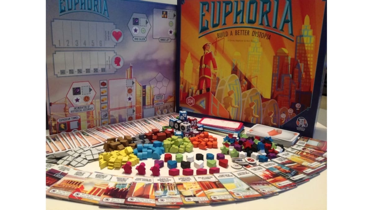 Euphoria Box and Contents Spread Out on a Table 
