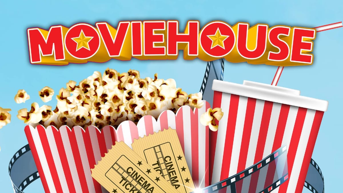 Moviehouse Key Art featuring Popcorn, cinema tickets, and a drink