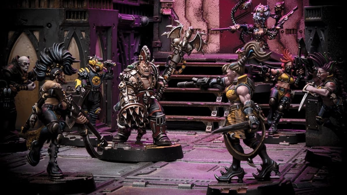 Featured artwork of miniatures featured in the Vaults of Temenos campaign of Necromunda.
