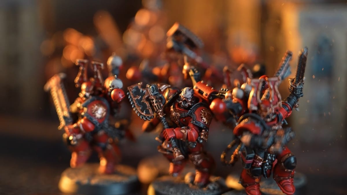 A zoomed in image of a group of Flesh Tearer models as seen in the Warhammer Sunday Preview trailer.