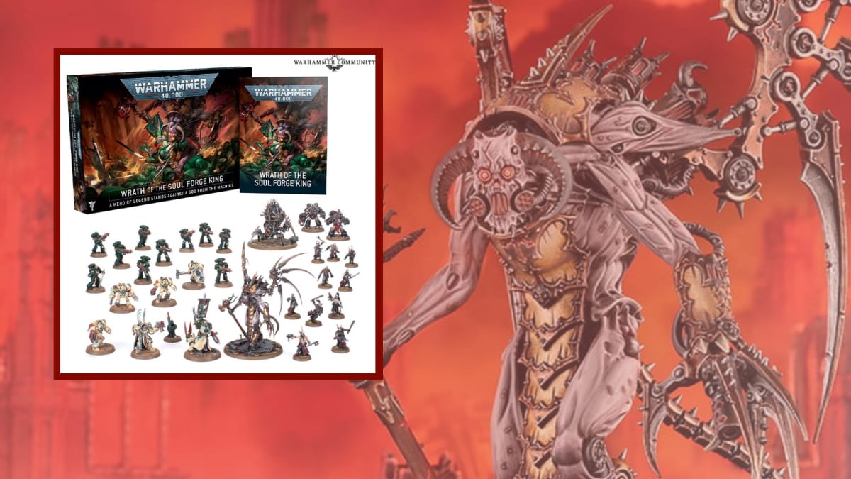 An image of Vashtorr and the box contents of Wrath of the Soul Forge King