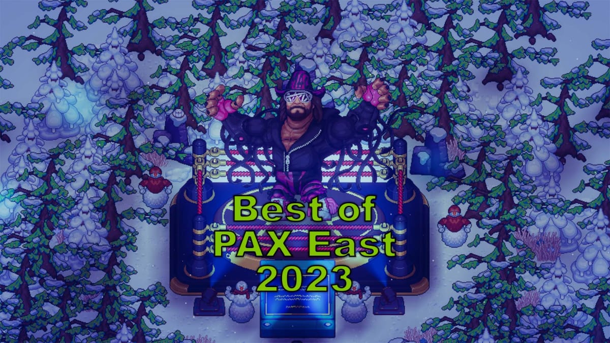 A screenshot from WrestleQuest showing off a statue of Macho Man Randy Savage. 