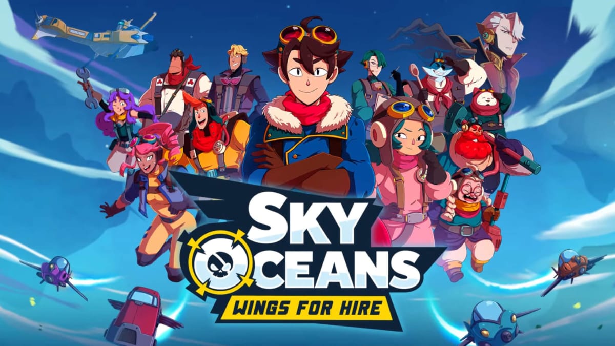 The key art for Sky Oceans: Wings for Hire, a classic JRPG-inspired game from PQube and Octeto Studios