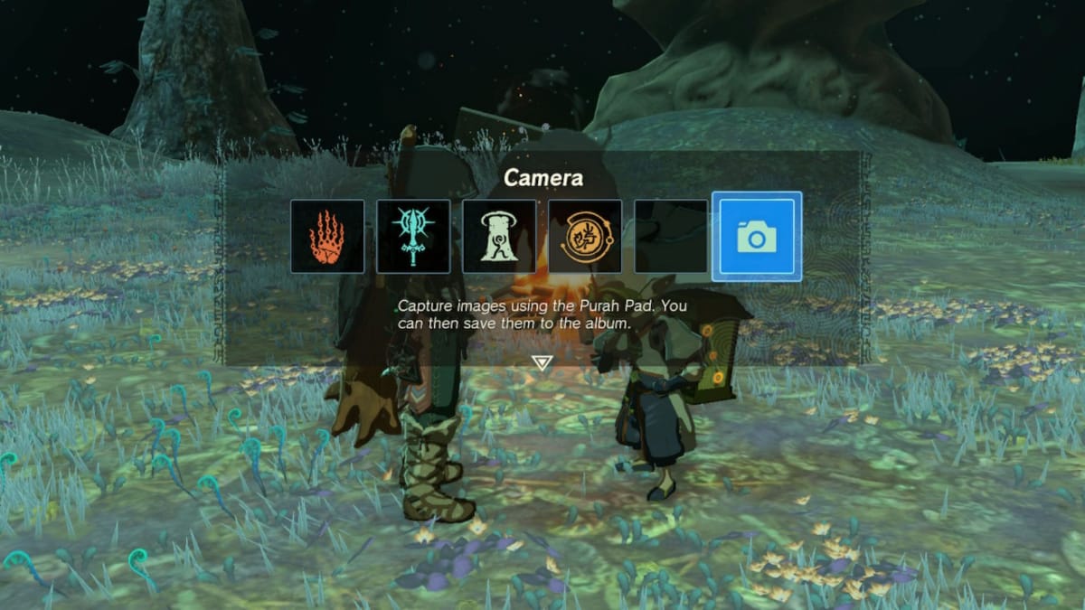 An image showing Link and Robbie with the Tears of the Kingdom Camera Unlock