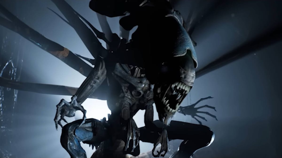 A xenomorph roaring in Aliens Dark Descent