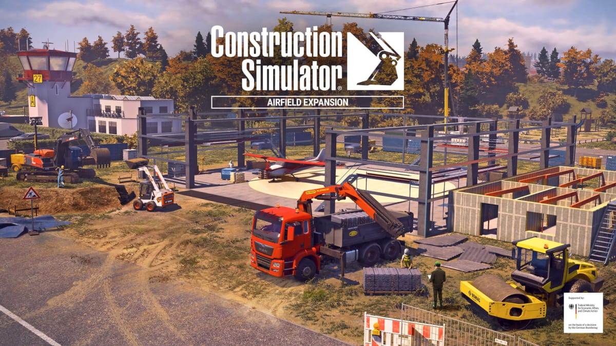 A construction project for an airfield in Construction Simulator's new Airfield Expansion
