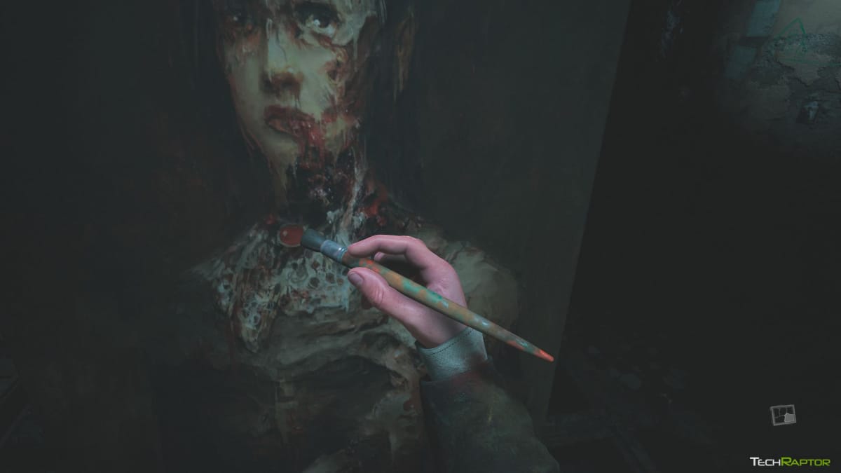 The Painter almost completing his Magnum Opus in Layers of Fear