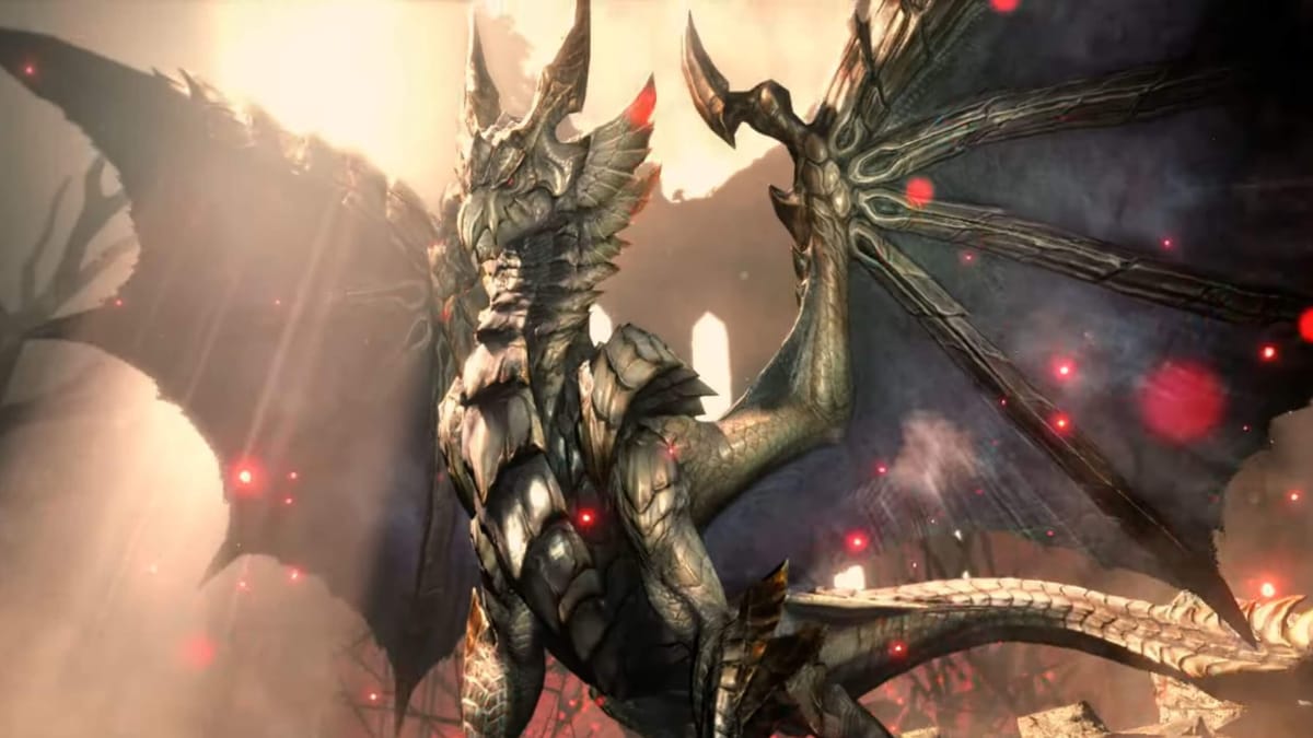 The new Primordial Malzeno monster, announced during the showcase for the final Monster Hunter Rise: Sunbreak update