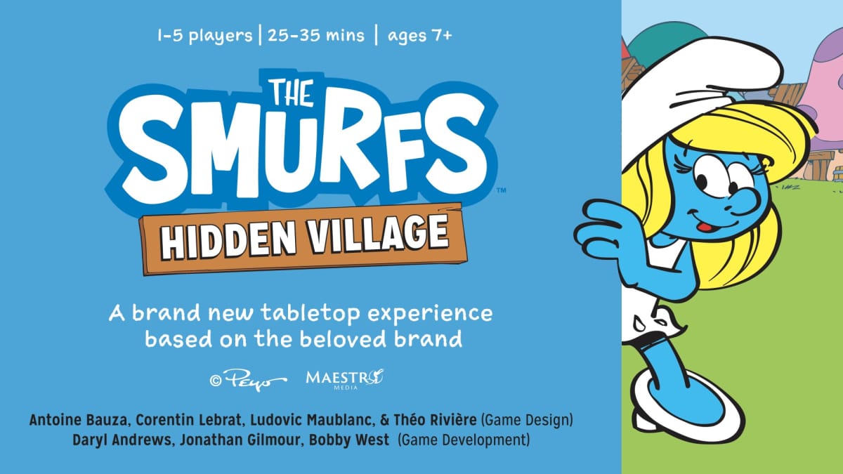 An official promotional image for The Smurfs Board Game.