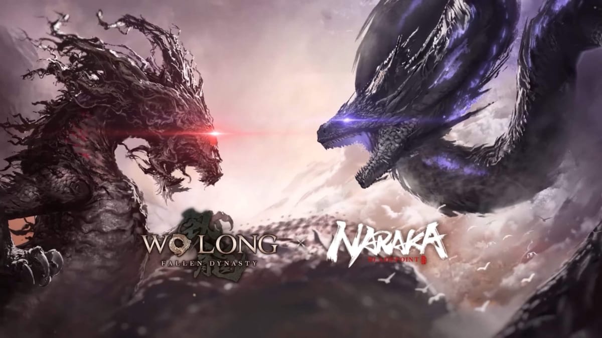 Two mighty monsters roaring as they face off against one another in the new Wo Long x Naraka Bladepoint crossover