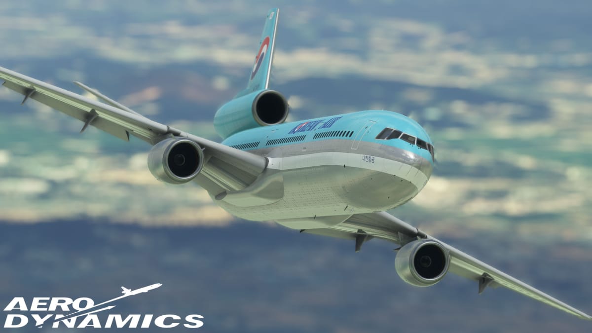 Microsoft Flight Simulator DC10 in Korean Airlines Livery