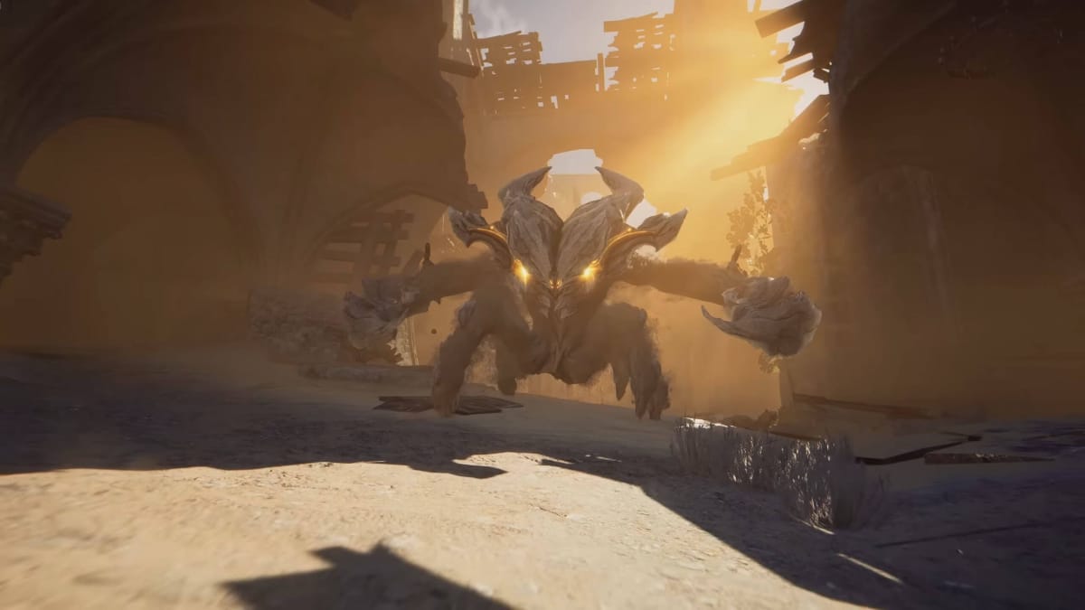 One of the giant creatures revealed in the new Atlas Fallen combat trailer