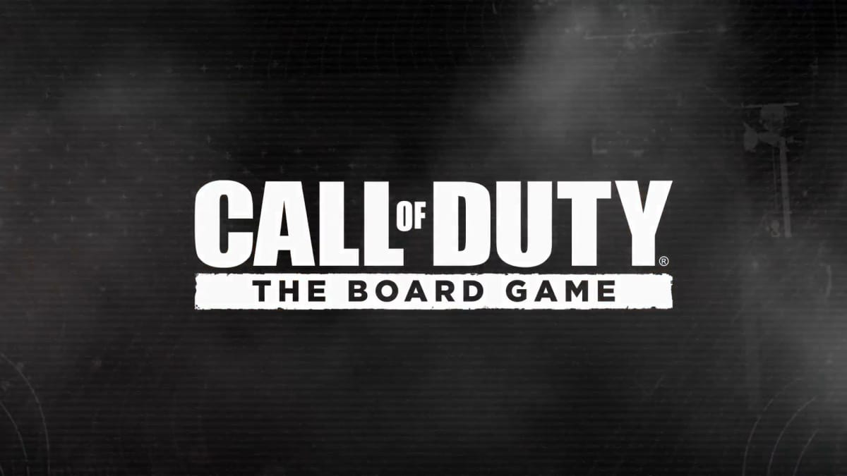 The logo for Call of Duty: The Board Game on a black background.