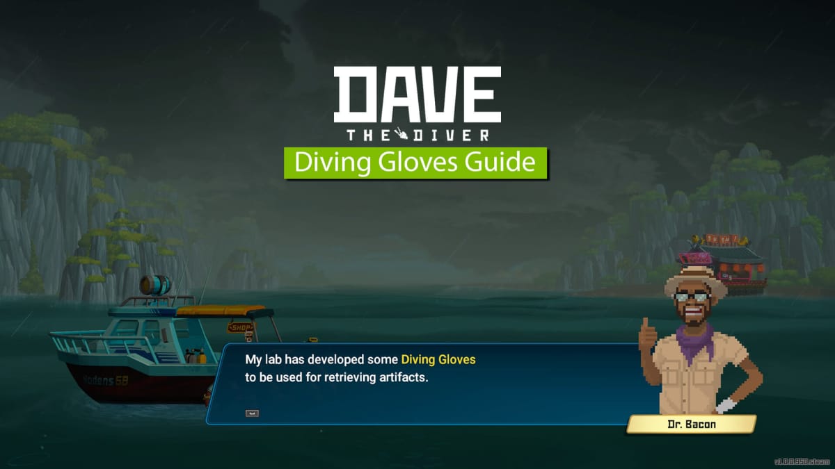 Dave gets the diving gloves in dave the diver