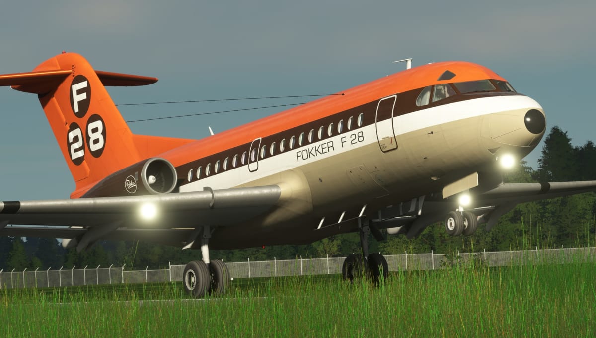 Microsoft Flight Simulator Fokker F28 Fellowship